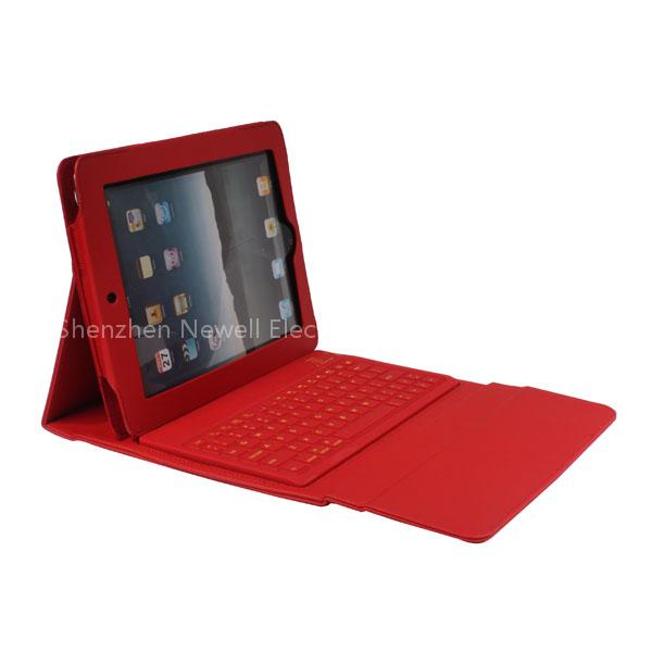 Leather Case Bluetooth Keyboard For iPad 2