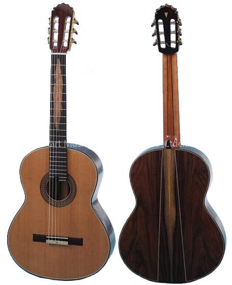 Handmade Concert Classical Guitar with Spanish Oblique Insert
