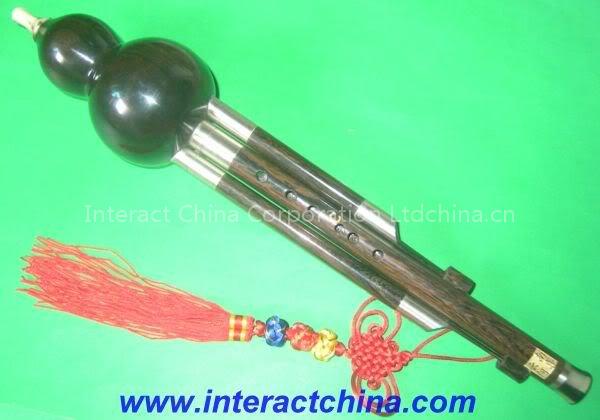 Premium Ebony 3 Octaves Gourd Flute Hulusi + Case #111