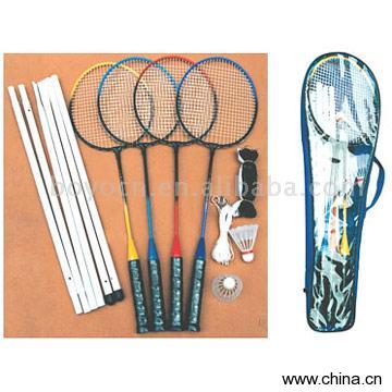 4 Player Badminton Racket Set