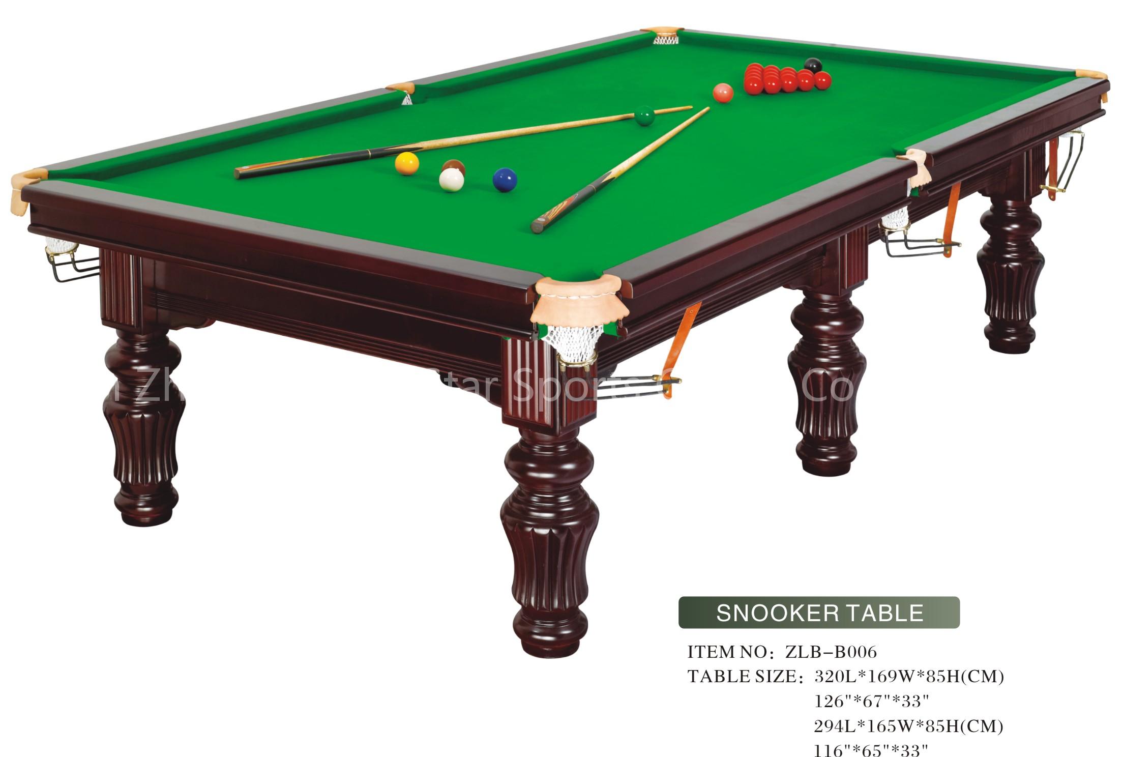 International Standard Slate Solid Wood Snooker Table
