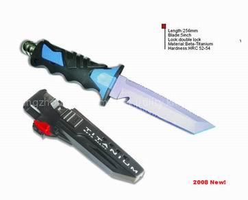 Titanium diving Knife QT500-OT