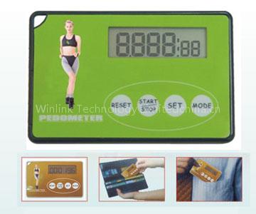 card-sized pedometer / pocket pedometer