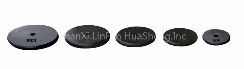 1'' Regular Black Spraying Paint Barbell Plate