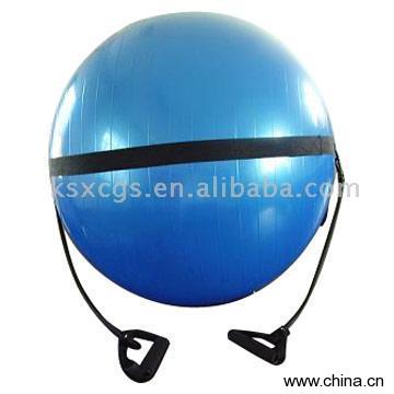 Regular Gym Ball with Latex Tube and Textile Band