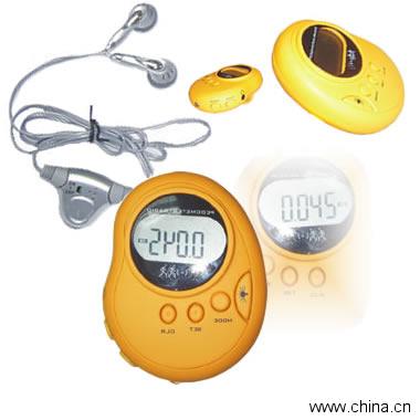 Pedometer with FM Radio
