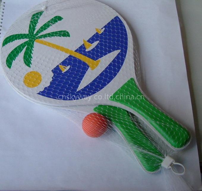 Beachball set, beach rackets set, beach ball set