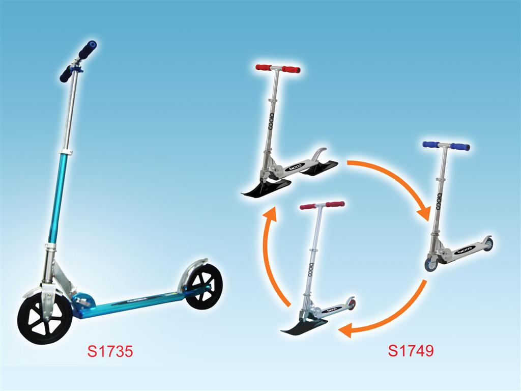 Hong Kong Jumbo Semi-aluminum Scooter & Multi-purpose ( 3 - in - 1 ) Scooter