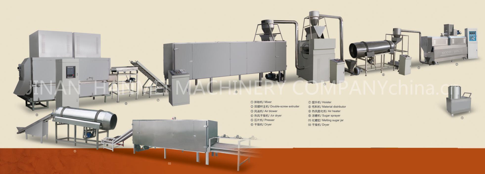 Corn flakes processing line