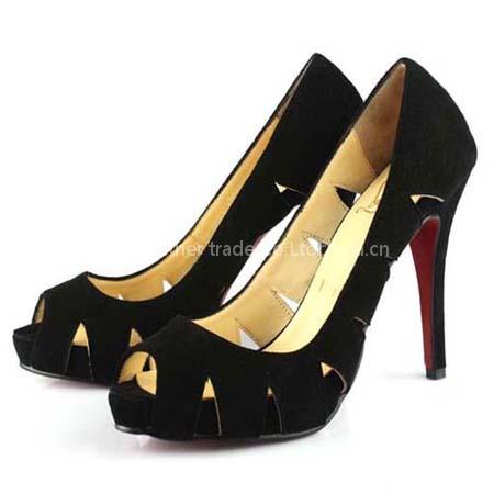 wholesale designer Christian Louboutin Velour Pumps Shoes