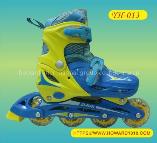 skate/inline skate /roller skate /adjustable skate /kids skate/toy/ski YH-013-yellow blue