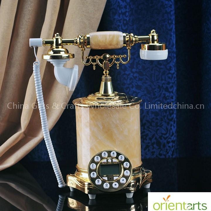 Yellow Jade Antique Telephone