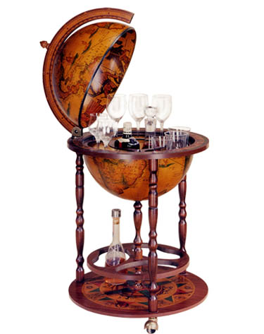 Netherlands Bar Globe Antique Brown