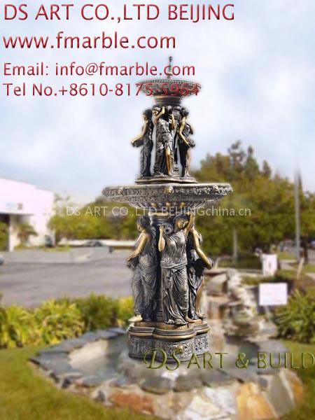 bronze fountain,cast brass garden fountain