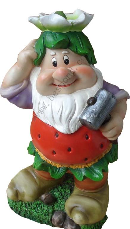 Lovely Polyresin Figurine with A Hammer in Hand