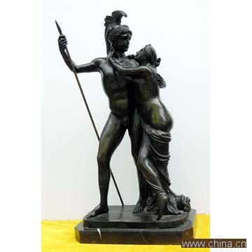 BronzeWar God and Venus Statue