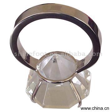 Pewter Paper Weight With Crystal