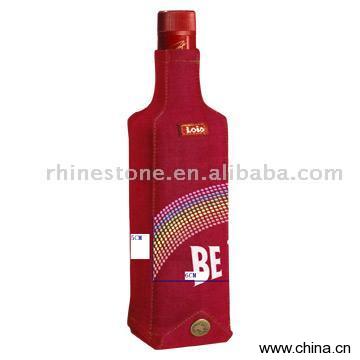 Rhinestone Motif on Wine Bottle Covering