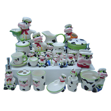 Dolomite Cow Figurie TableTop Collection
