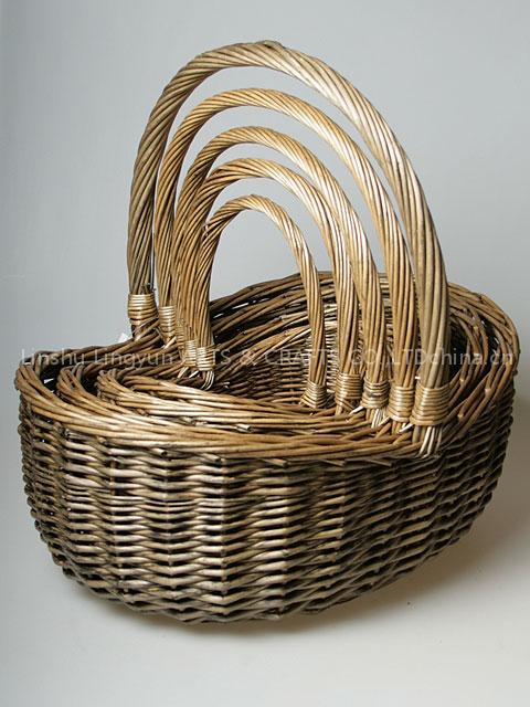 willow flower basket,set of 3