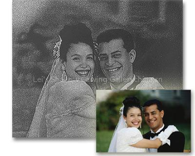 Shadow Carving (also named Shadow Engraving) - Wedding Image