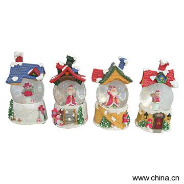 Polyresin Music Box Snowballs