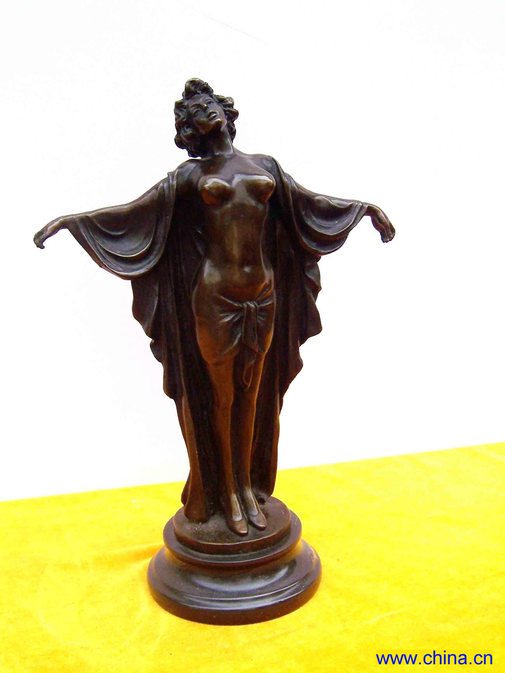 Bronze Bat dance statue