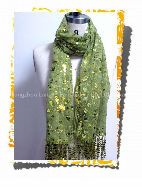 Beautiful Scarf with Sequins K-165