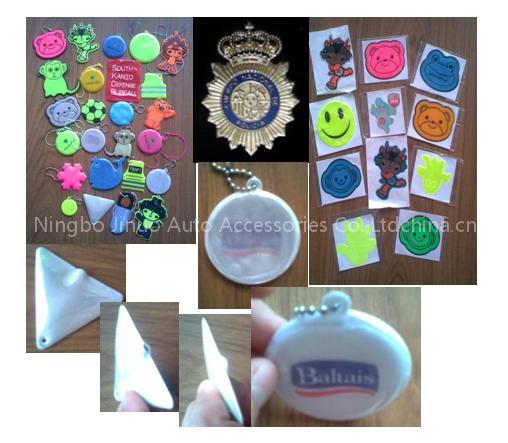 reflective hanging accessory and sticker