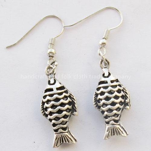 Chinese miao silver jewelry earrings