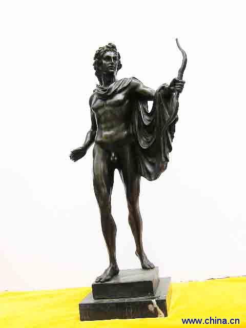 Bronze the angle take a bow statue
