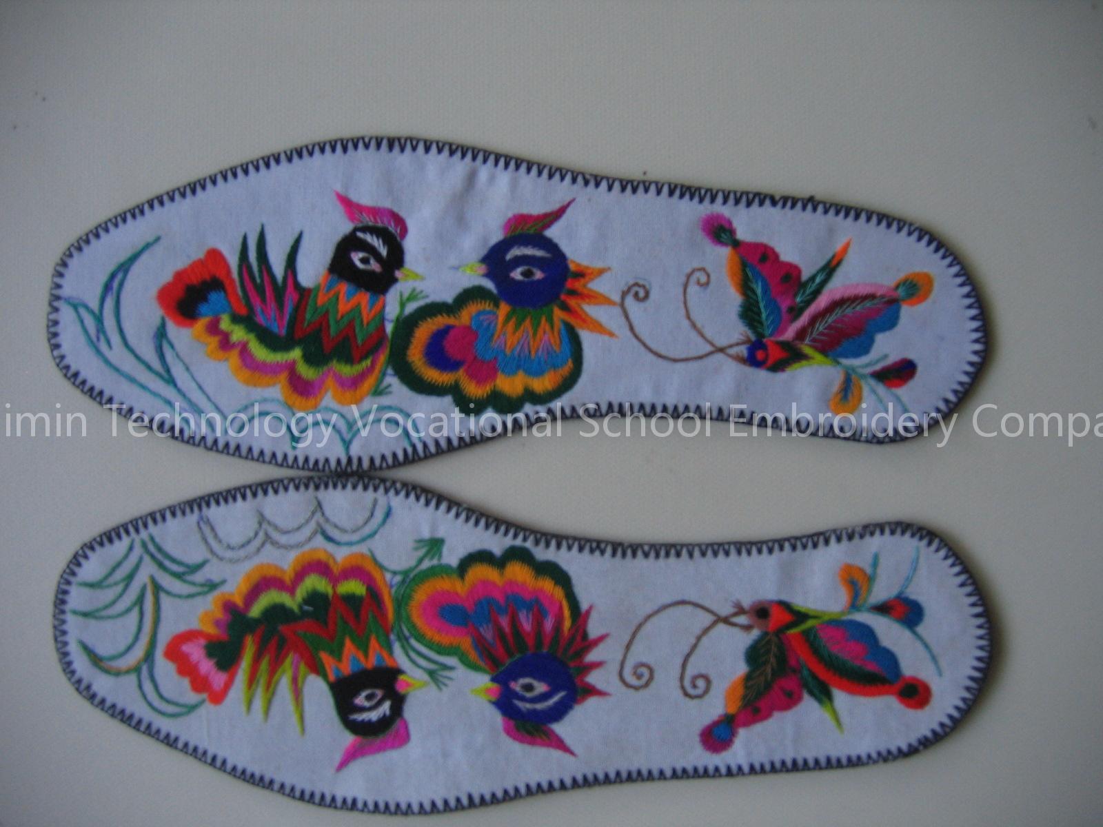 chinese handmade embroidery insoles