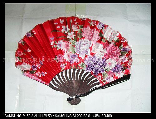 Handfans wedding favors fabric handfans bamboo