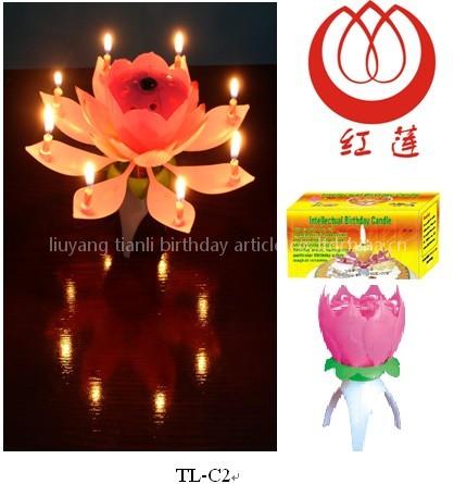 cake decor flower music candle