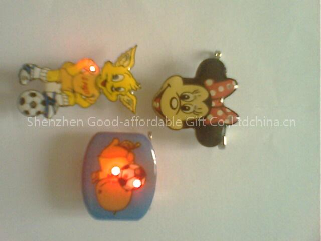 Flashing Magnetic Button /Colourful Badge Pin
