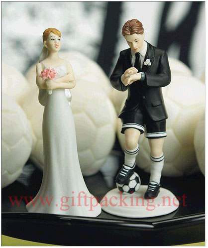 Soccer Player Groom Cake Topper