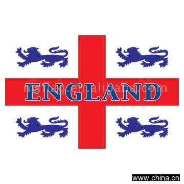 4 Lions England Car Flag