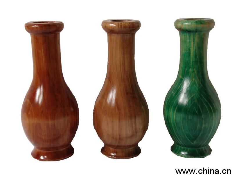 wood vase