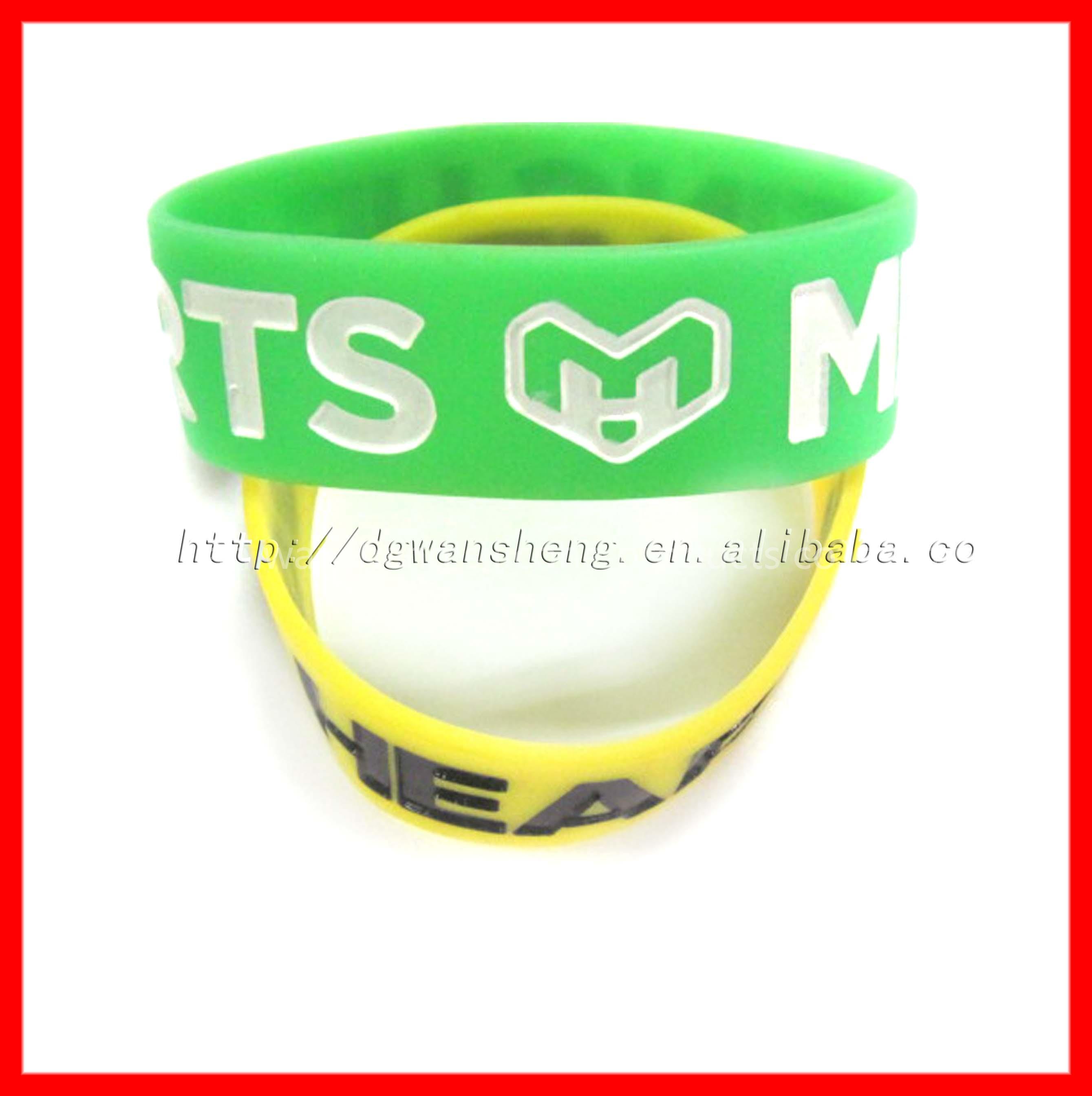 debossed silicone bracelet