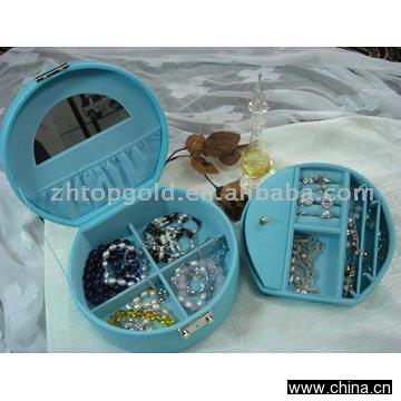 Blue Round Handle Jewelry Box