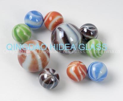 glass marble with logo