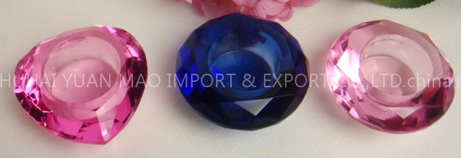 LOVE Heart Shape Crystal Candle Holder