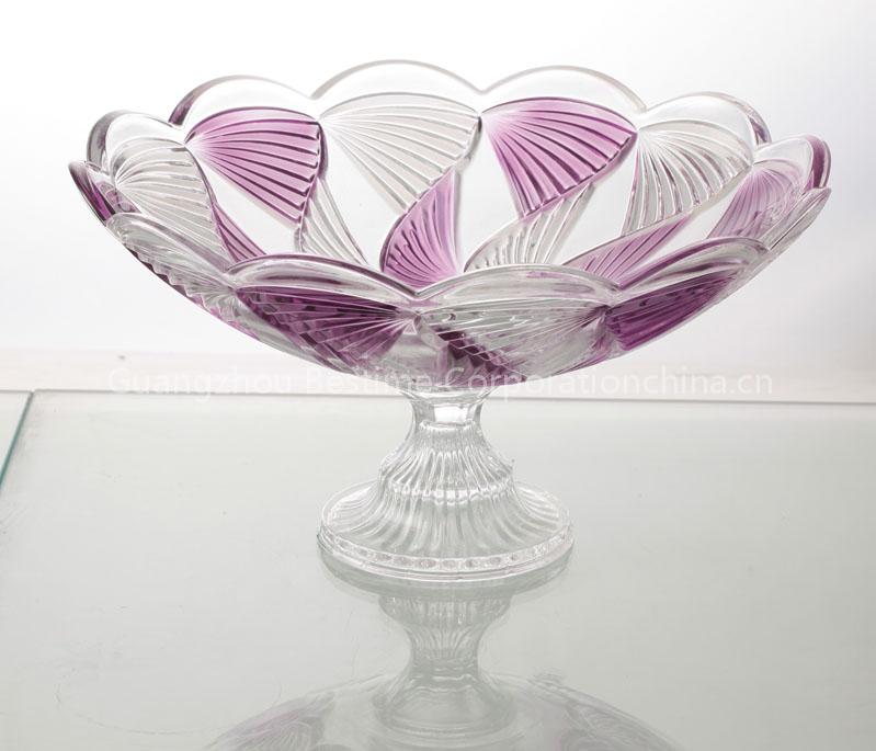 colouful glassware,crystal fruit plate