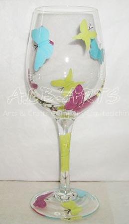 hand painted glass cups