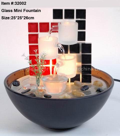 Glass mini fountain