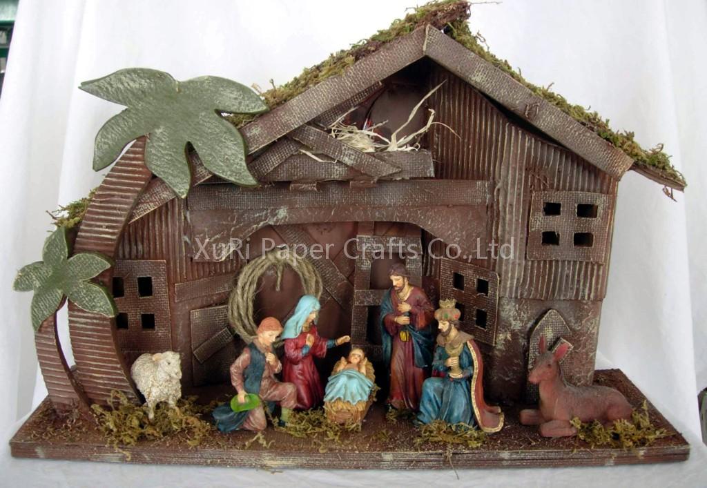paper nativity house