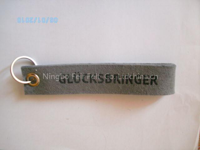 100% wool felt printing key chain