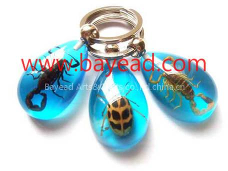 Wholesale Bug, Insects In Man-made Amber, Ambar, Ambor Keychains, Amber World, So Unique Gift