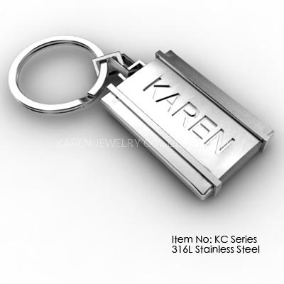 Fashionable stainless steel jewelry key chains