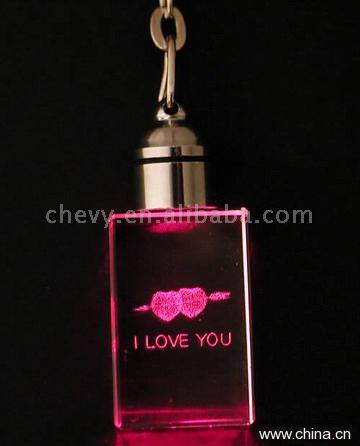 Crystal LED Keychain